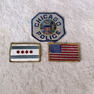 Chicago Police Vintage Patch Set, Lot Of 3‎ Pieces